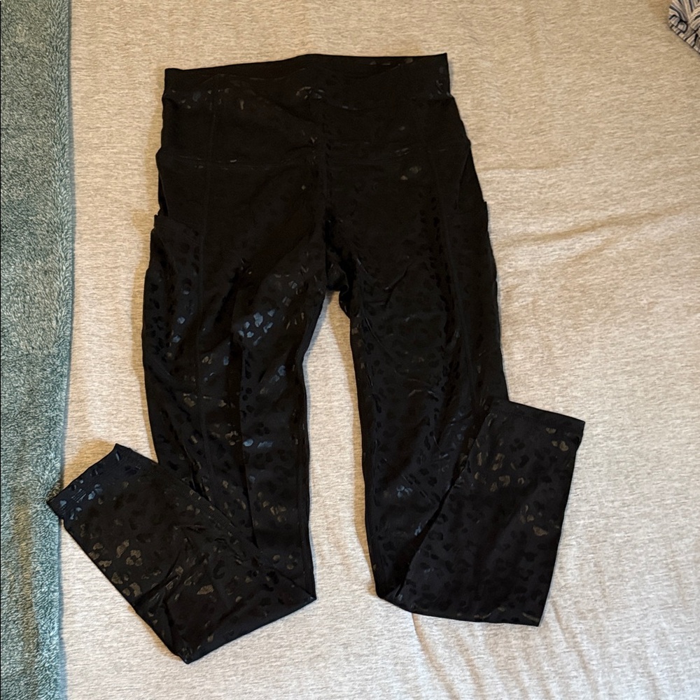 Black Leopard Patterned Leggings